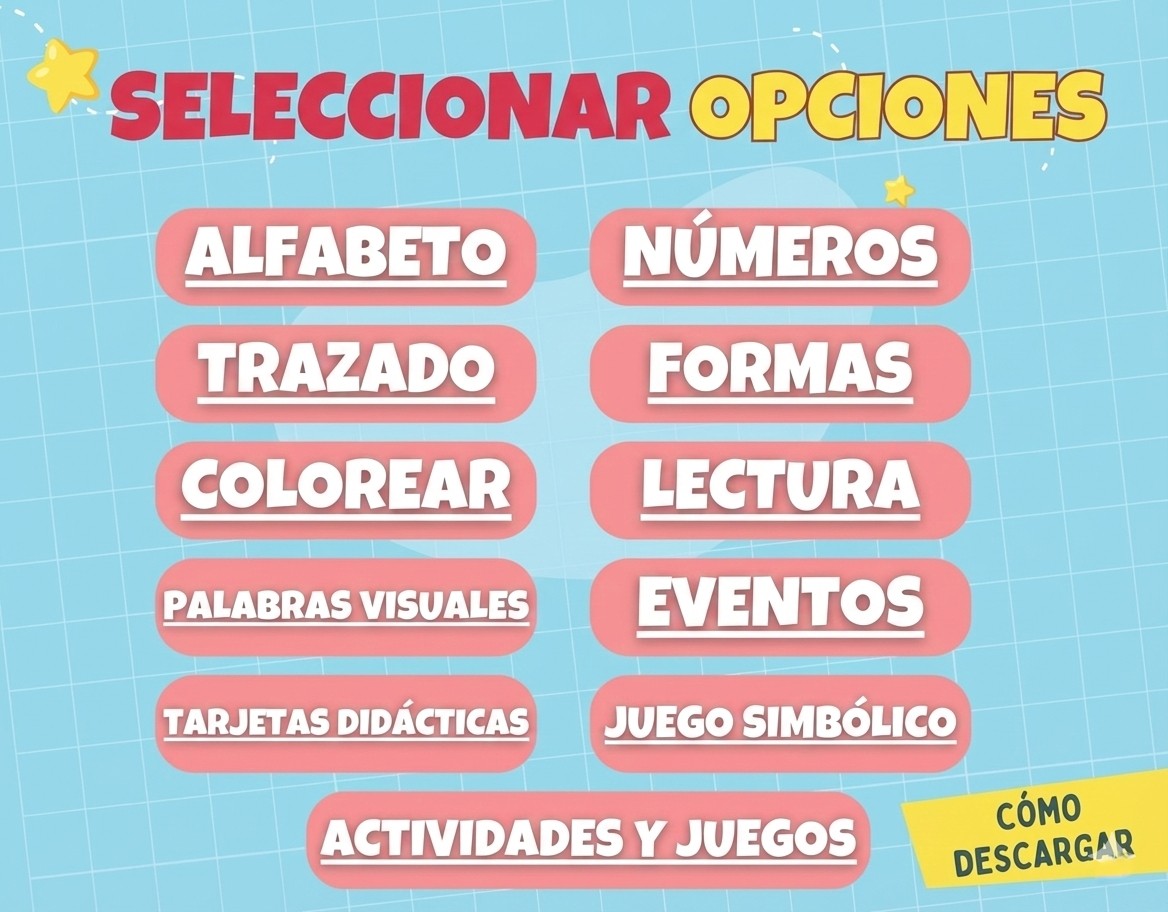 PAQUETE EDUCATIVO PARA NIÑOS: Más de 30 Categorías de Actividades de Aprendizaje Imprimibles