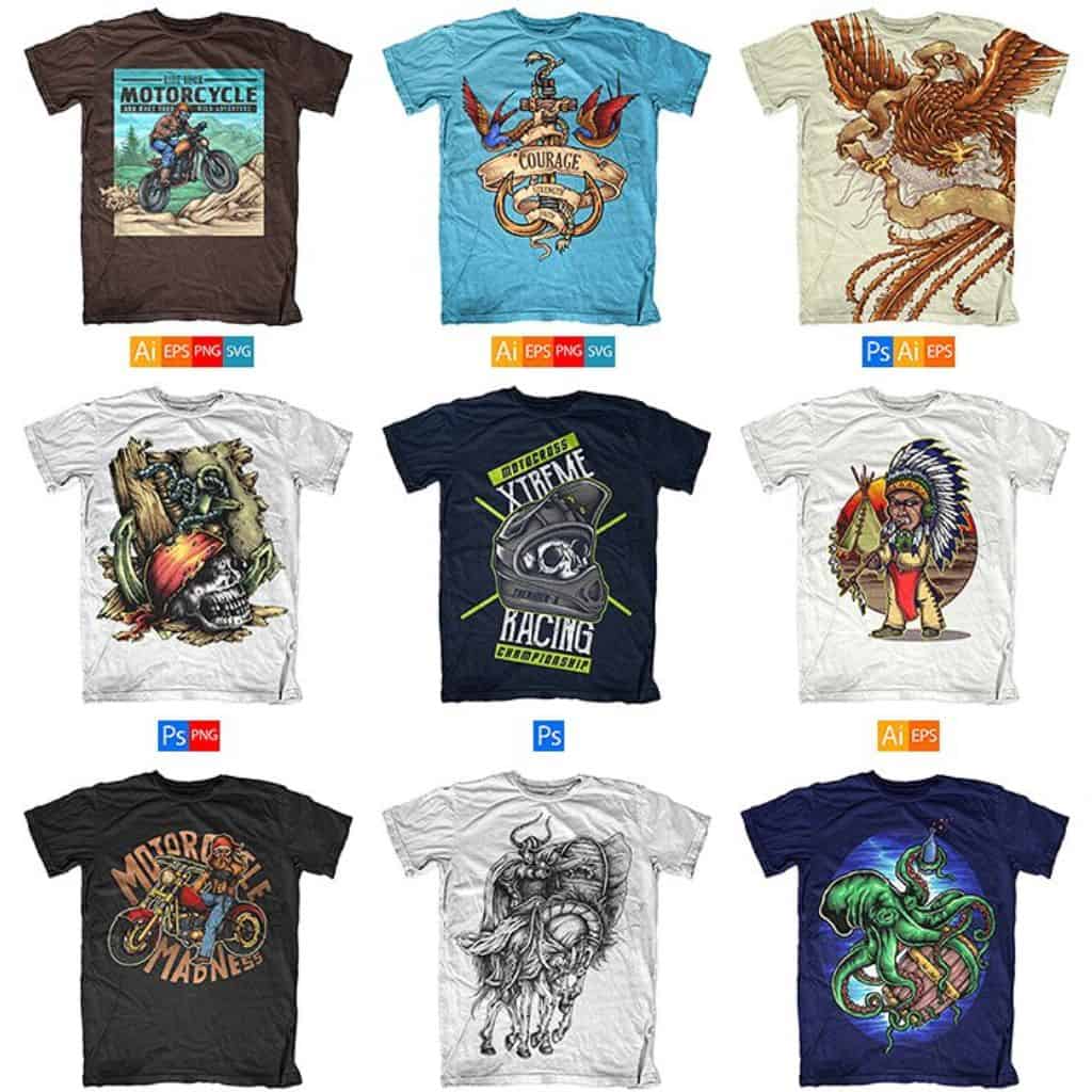 72,000+ Diseños Premium para Camisetas - Paquete Completo