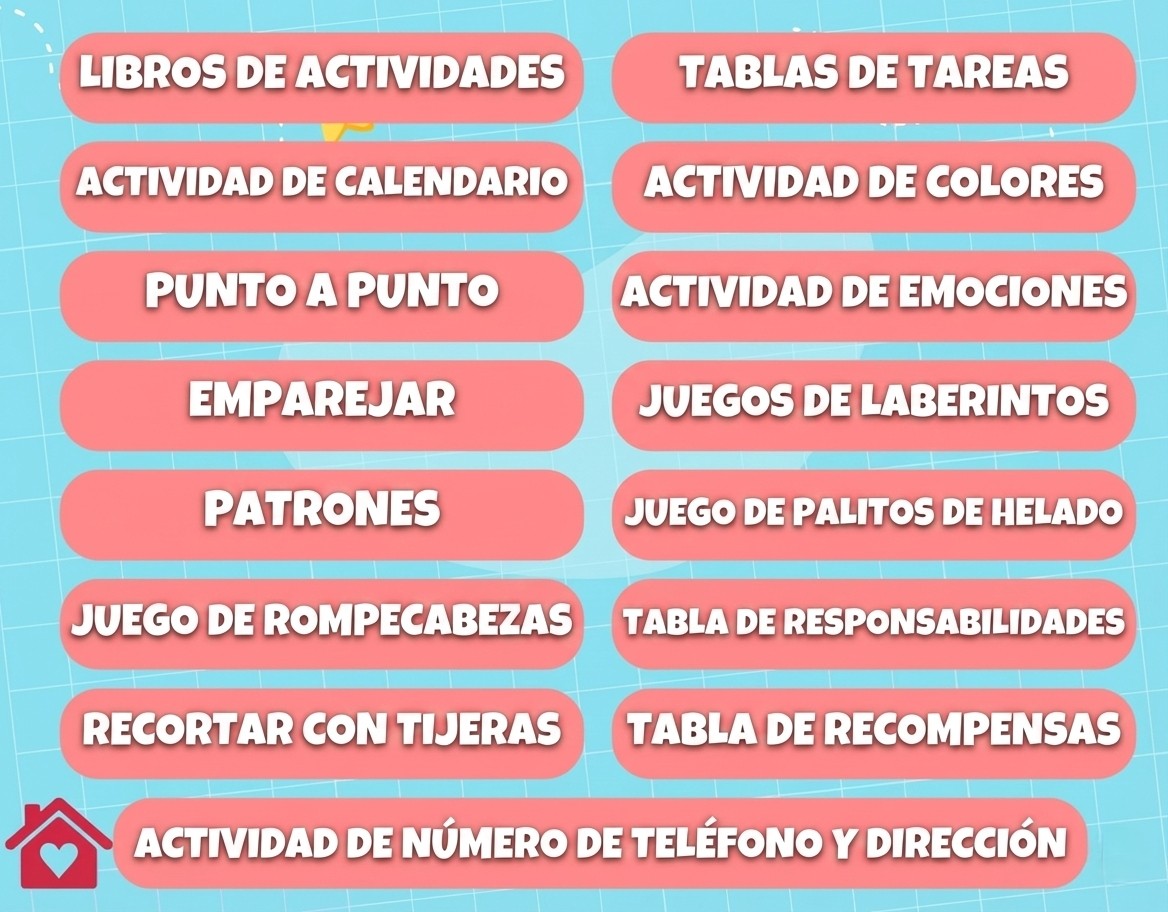 PAQUETE EDUCATIVO PARA NIÑOS: Más de 30 Categorías de Actividades de Aprendizaje Imprimibles