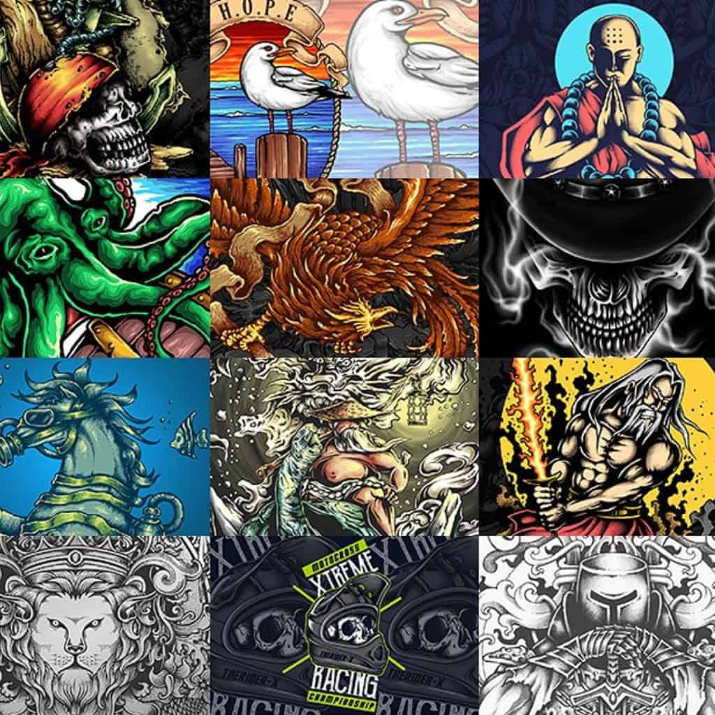 72,000+ Diseños Premium para Camisetas - Paquete Completo