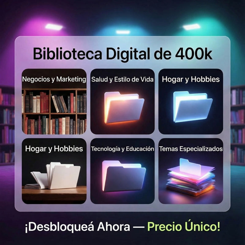 Biblioteca Digital de 400K para Negocios y Creación de Contenido