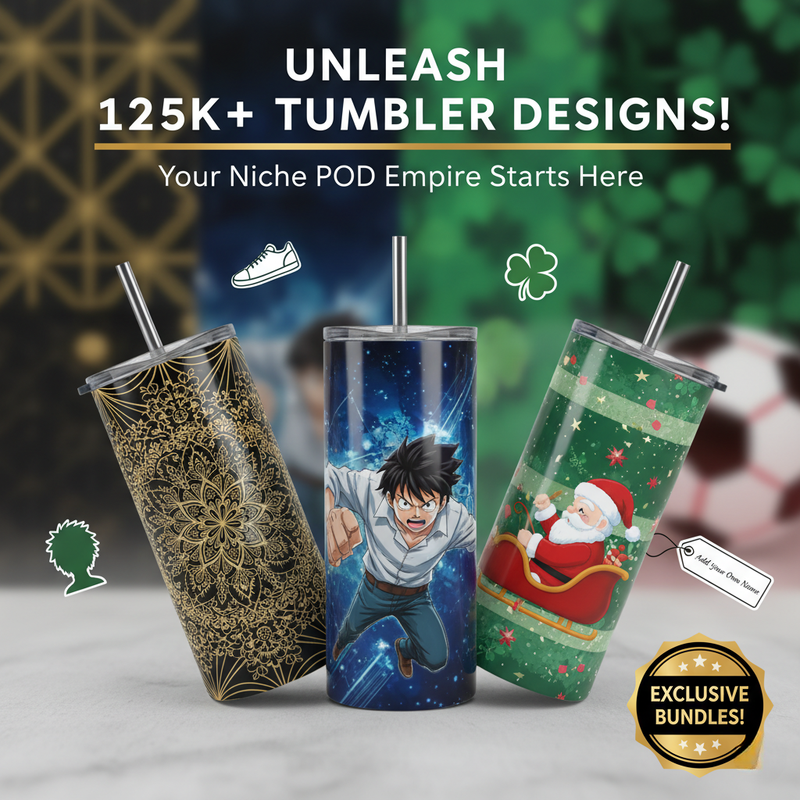 7 Million Graphic Resources, Tumbler Wraps, and POD Packages