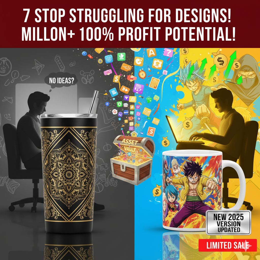 7 Million Graphic Resources, Tumbler Wraps, and POD Packages