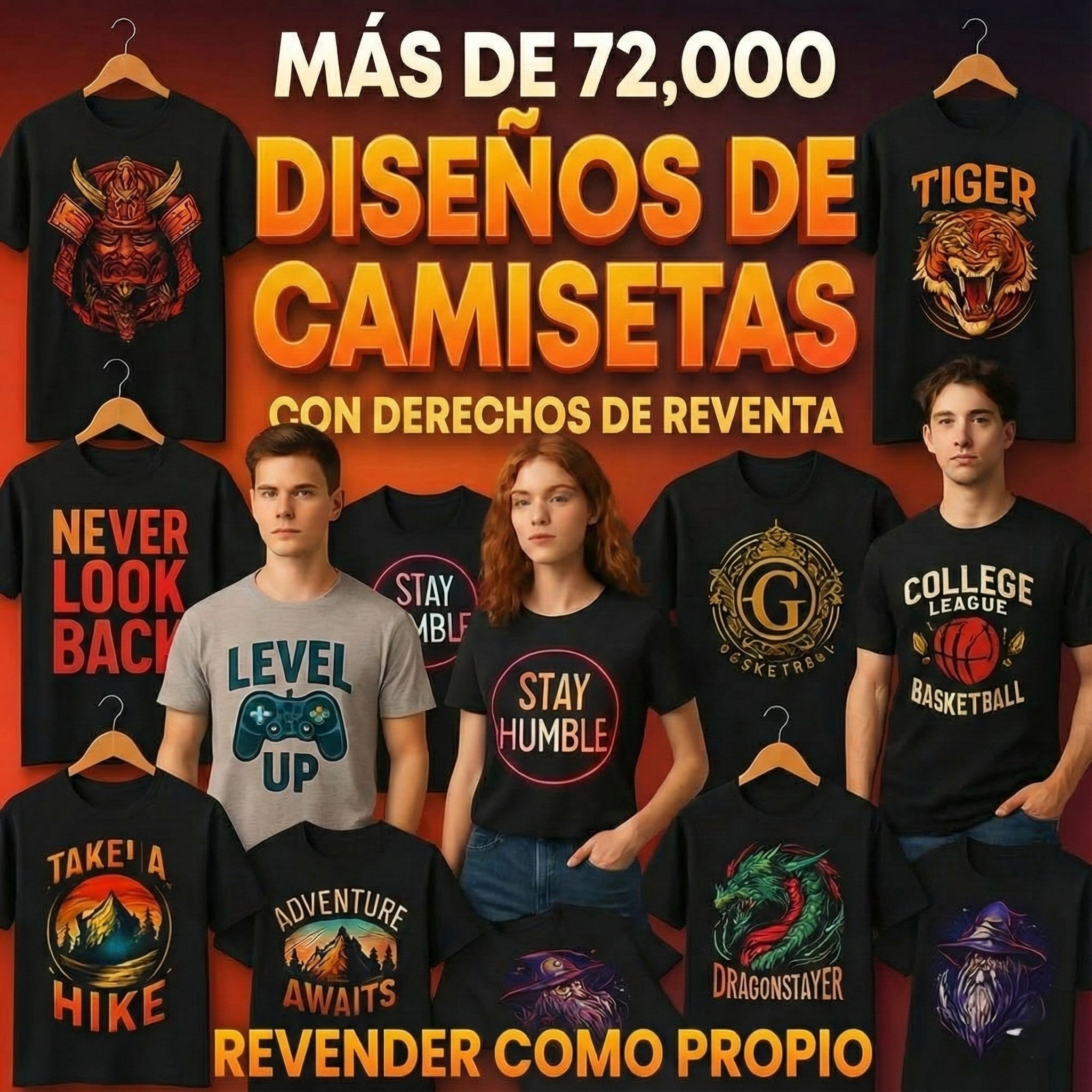 72,000+ Diseños Premium para Camisetas - Paquete Completo