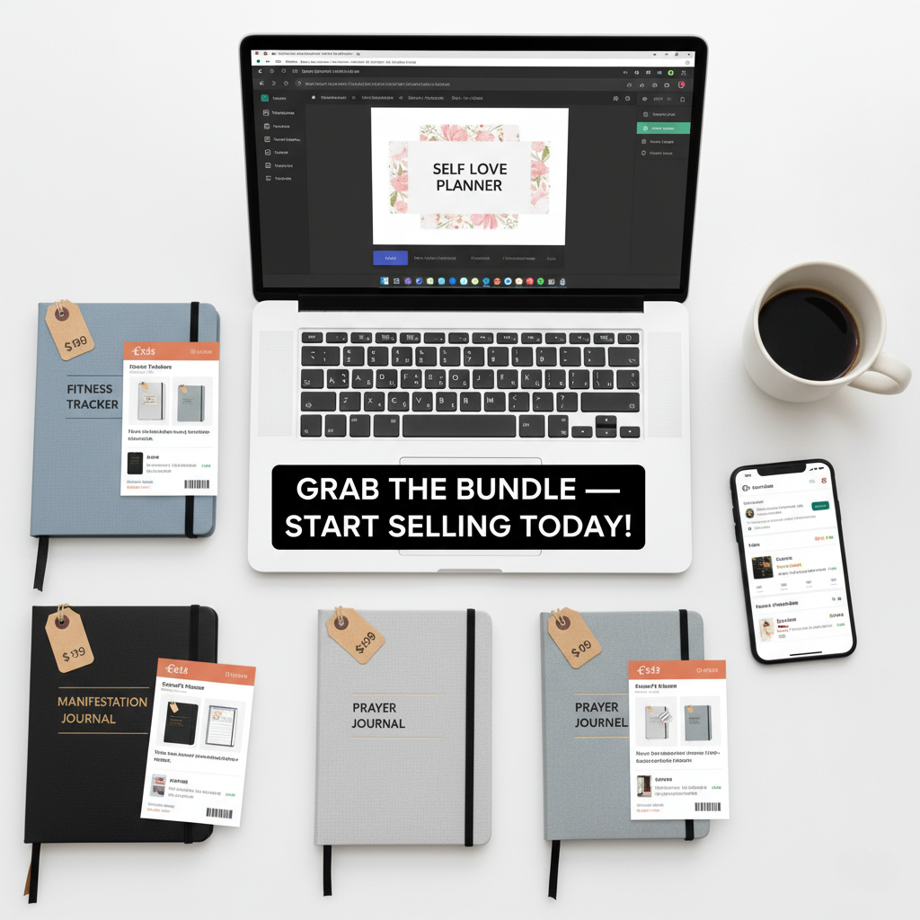 50-in-1 Planner and Journal Templates in Canva (Fully Editable PLR)
