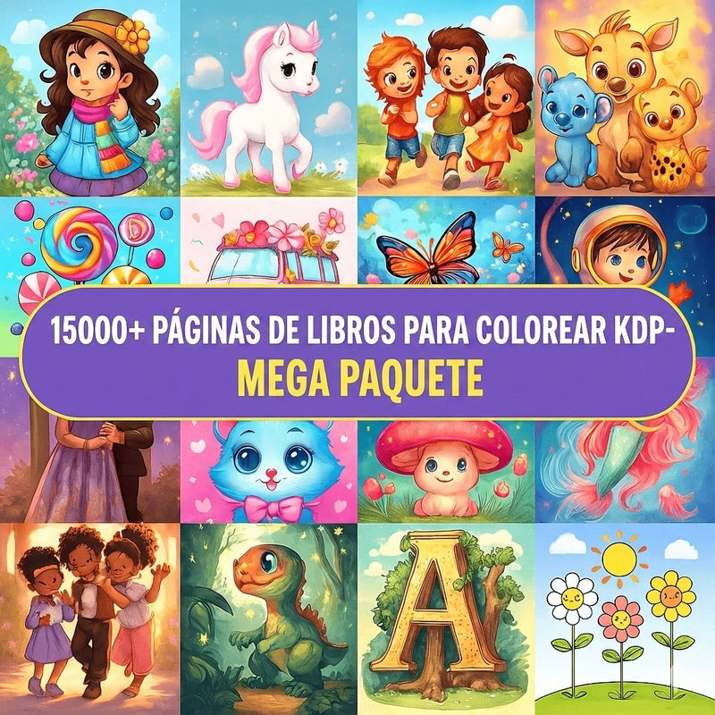 15,000+ Páginas de Libros para Colorear PLR
