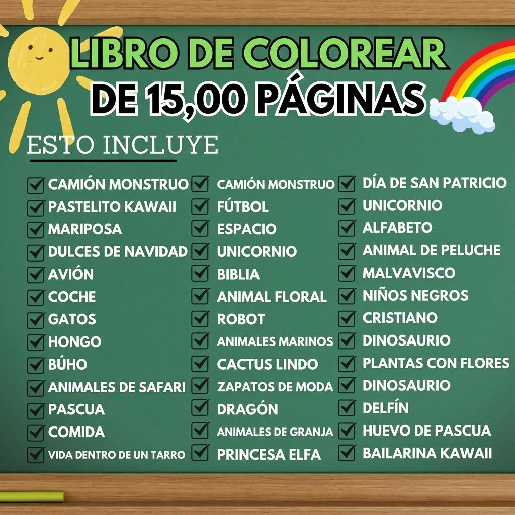15,000+ Páginas de Libros para Colorear PLR