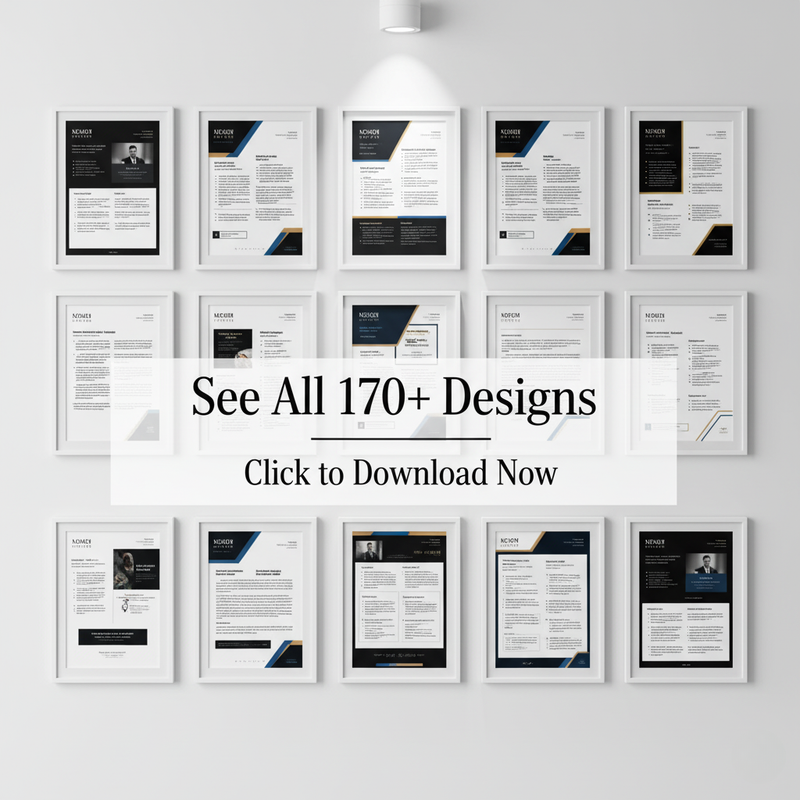 170 Professional Resume / CV Templates