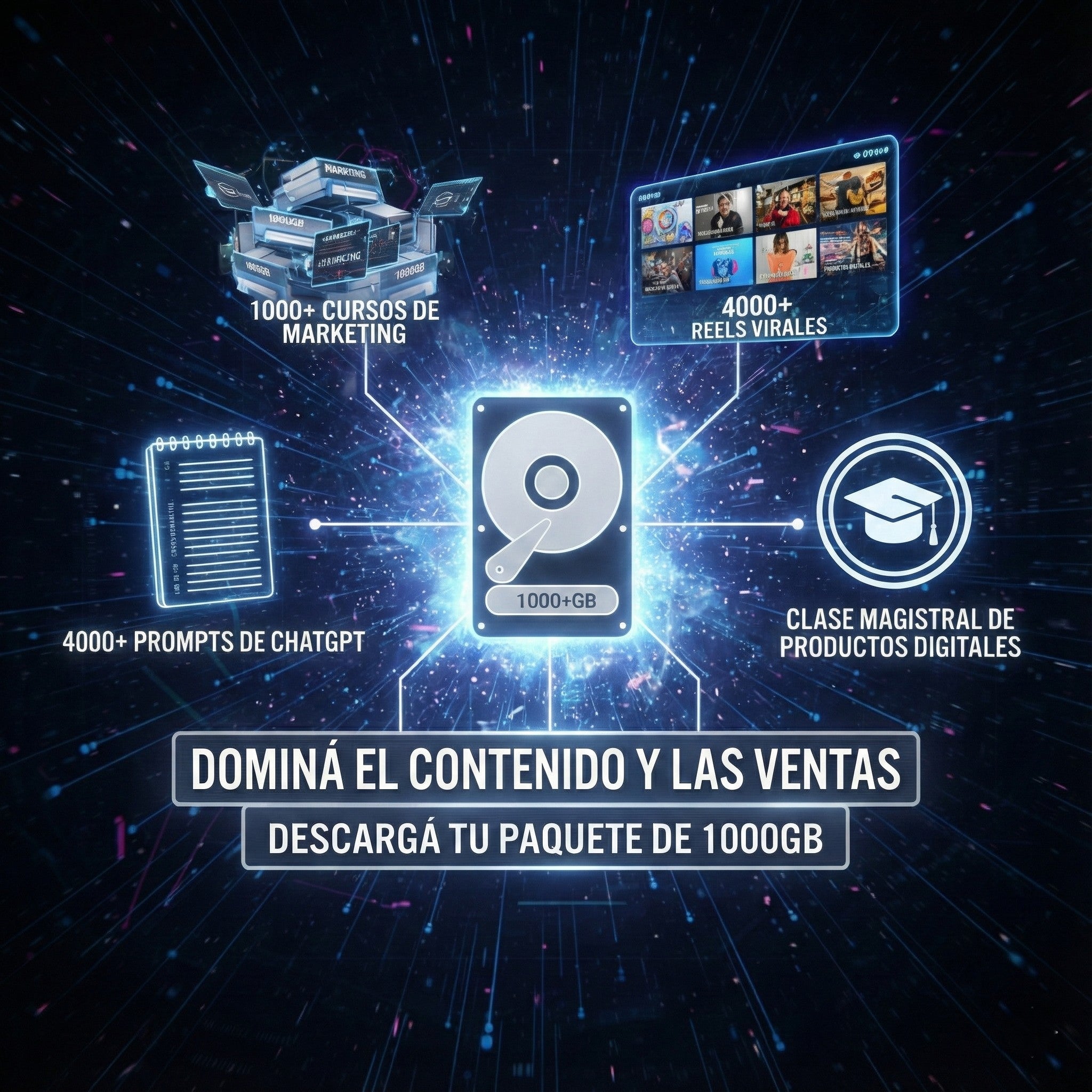 Mega Pack de 1,000+ GB de Productos Digitales y Recursos
