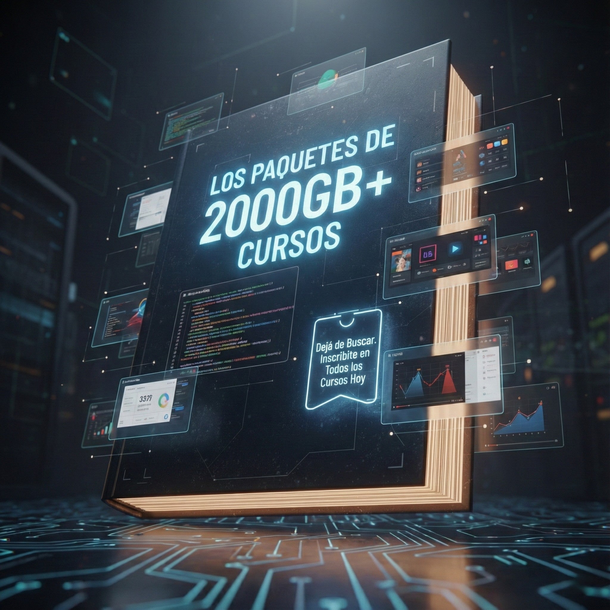 Mega Paquetes Maestros de Más de 2,000GB de Cursos