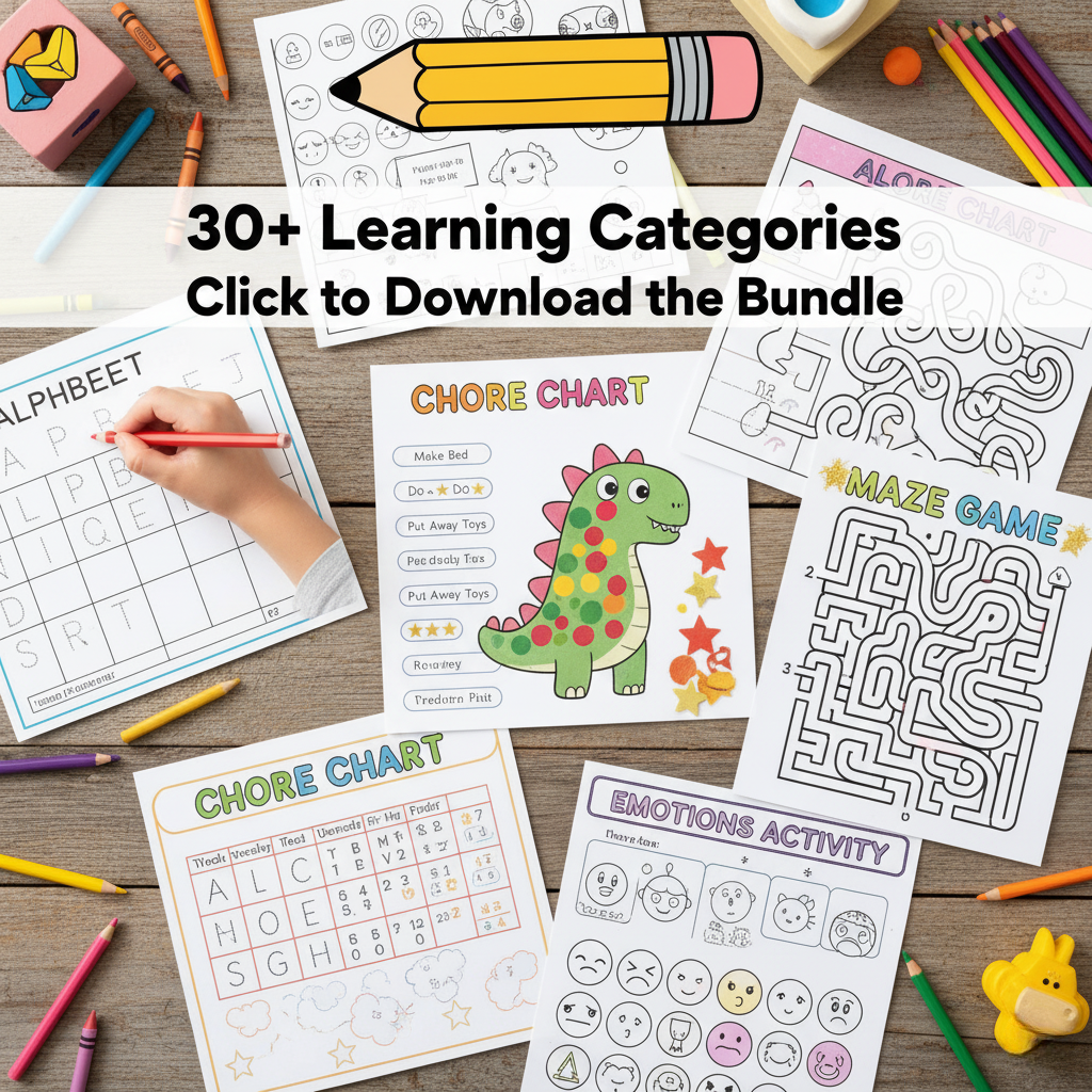 EDUCATIONAL PACKAGE FOR CHILDREN: Over 30 Categories of Printable Learning Activities