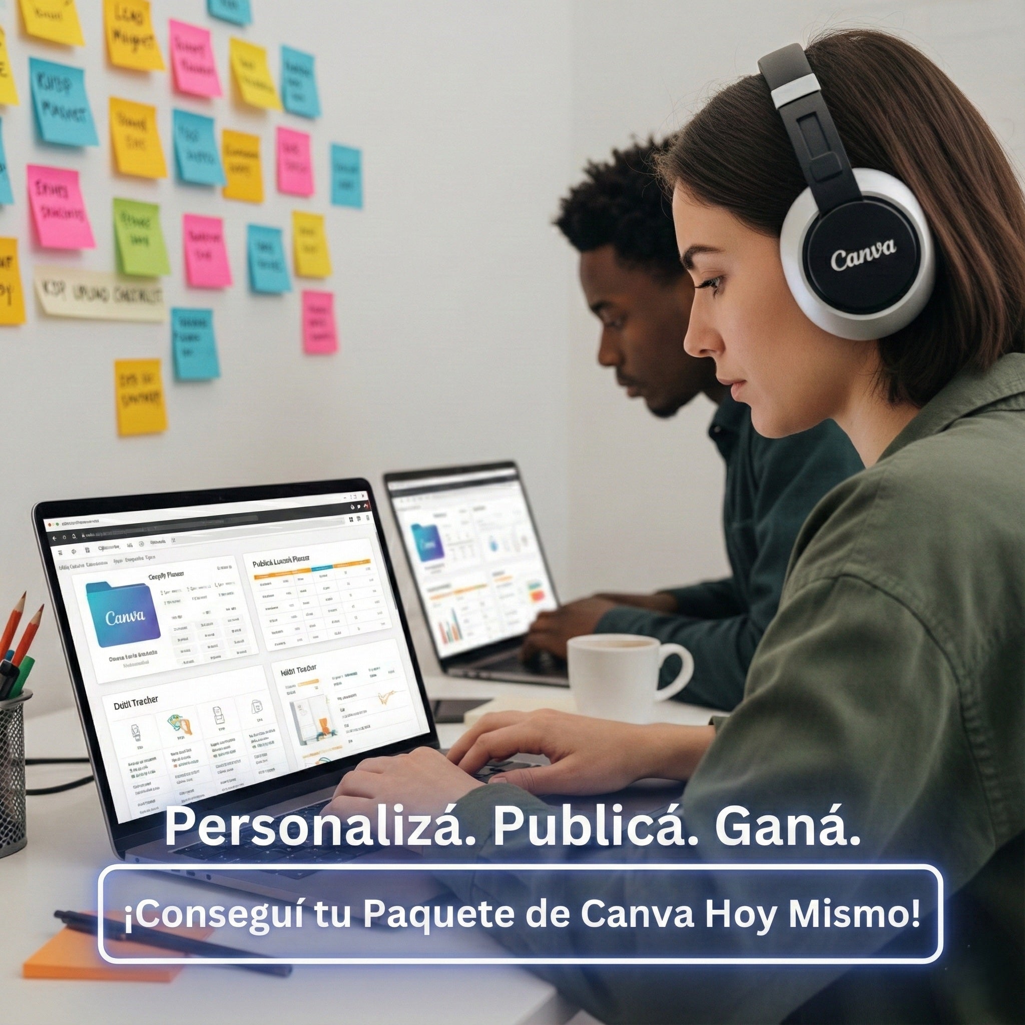 50-en-1 de Plantillas de Planificador y Diario en Canva (PLR Completamente Editable)