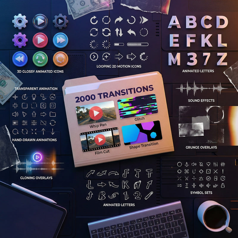 Editing Resource Package: Animation Tools, Overlays, and Visual Effects Kit