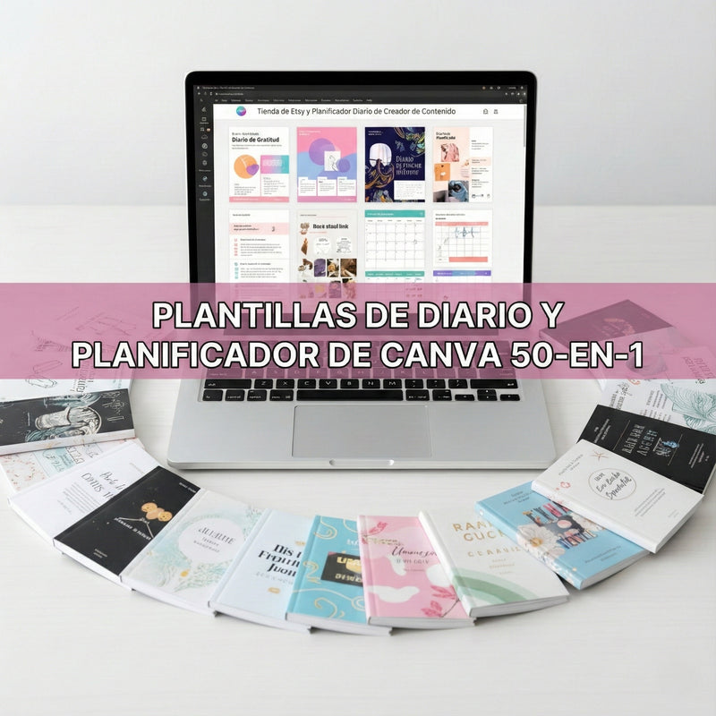 50-en-1 de Plantillas de Planificador y Diario en Canva (PLR Completamente Editable)