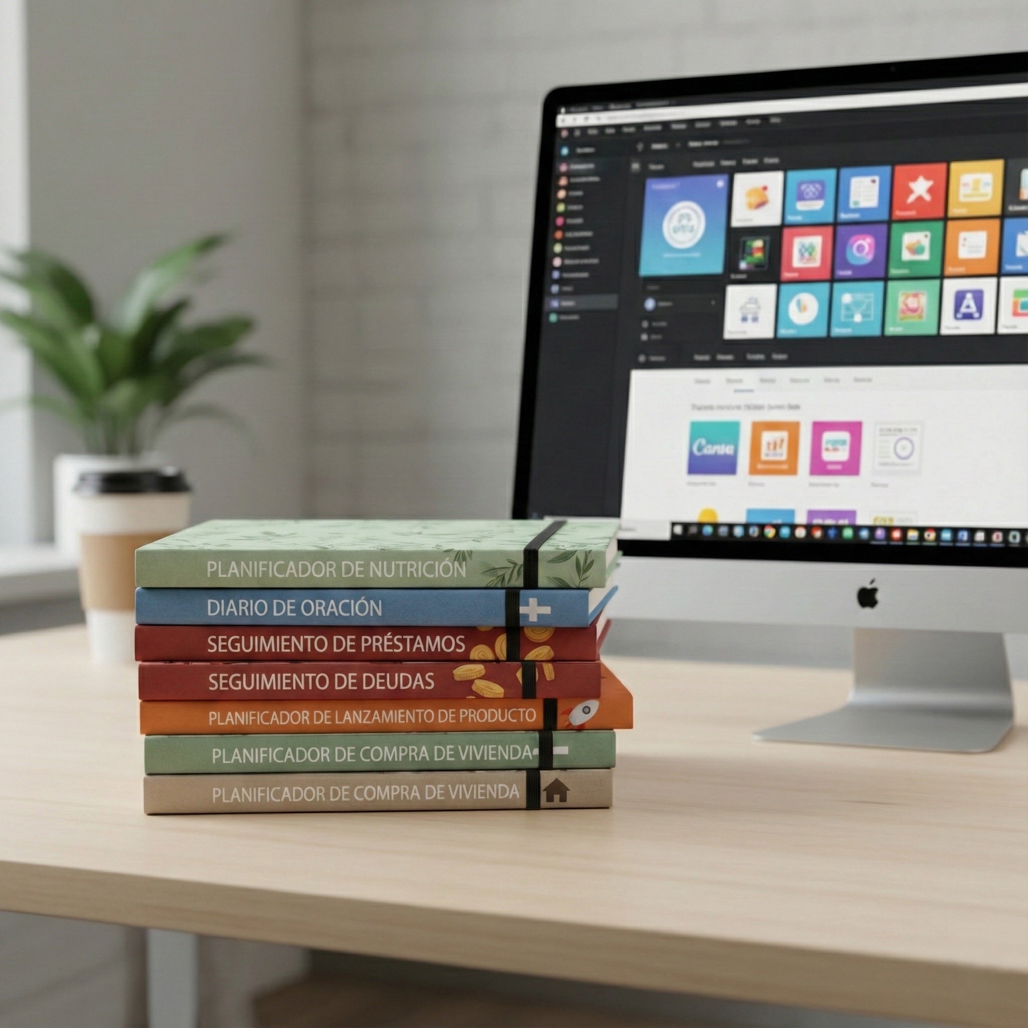 50-en-1 de Plantillas de Planificador y Diario en Canva (PLR Completamente Editable)