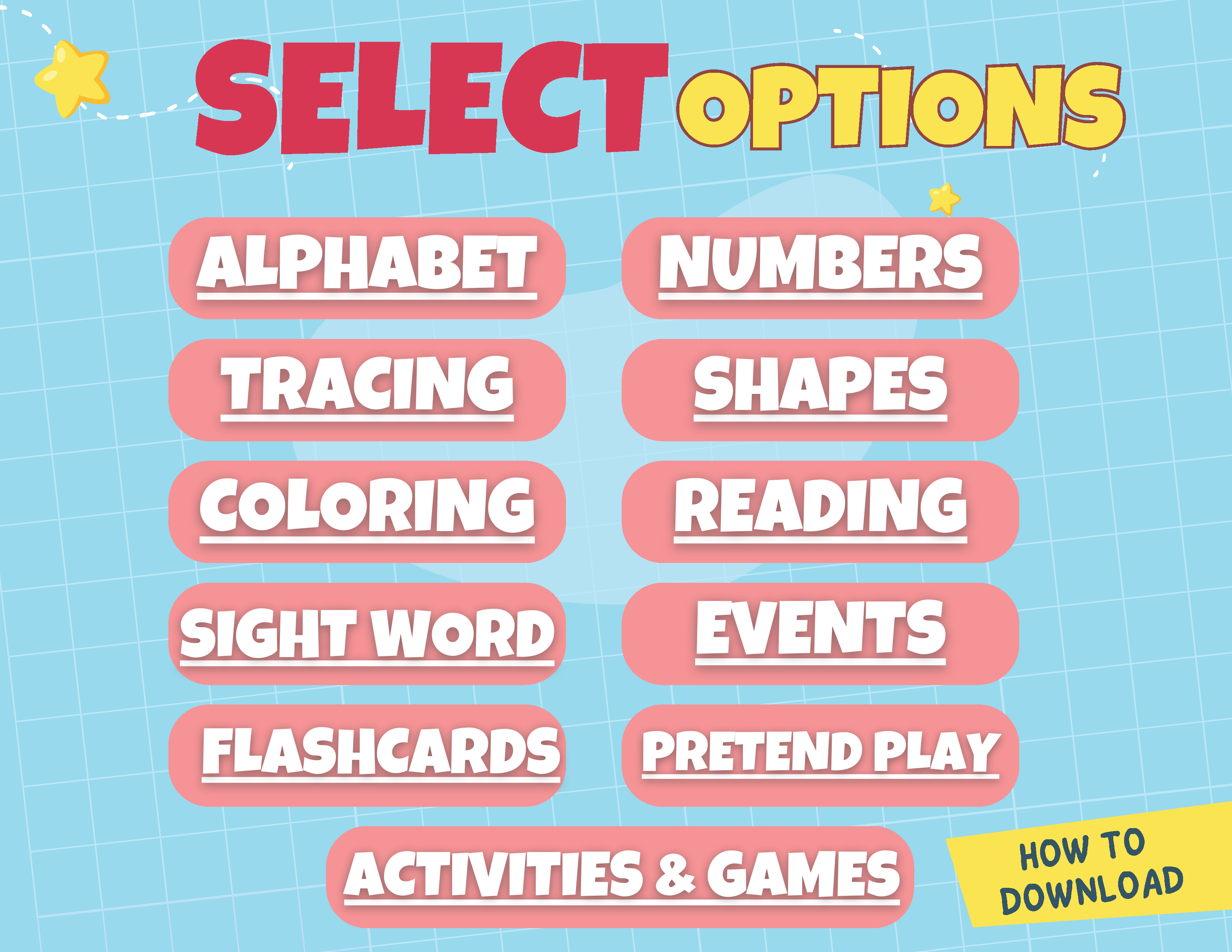 EDUCATIONAL PACKAGE FOR CHILDREN: Over 30 Categories of Printable Learning Activities