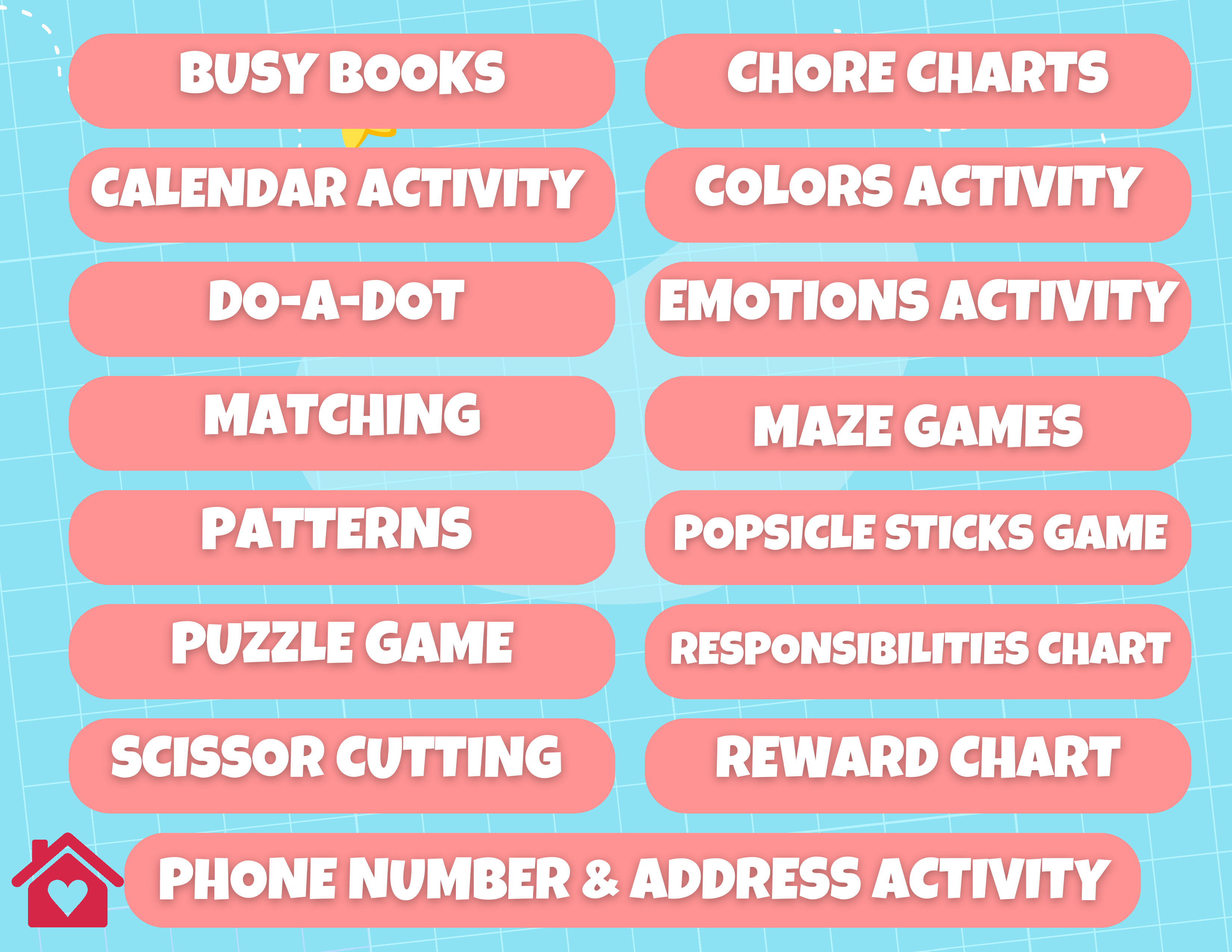 EDUCATIONAL PACKAGE FOR CHILDREN: Over 30 Categories of Printable Learning Activities