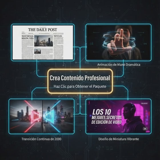 Paquete de Recursos de Edición: Kit de Herramientas de Animación, Overlays y Efectos Visuales