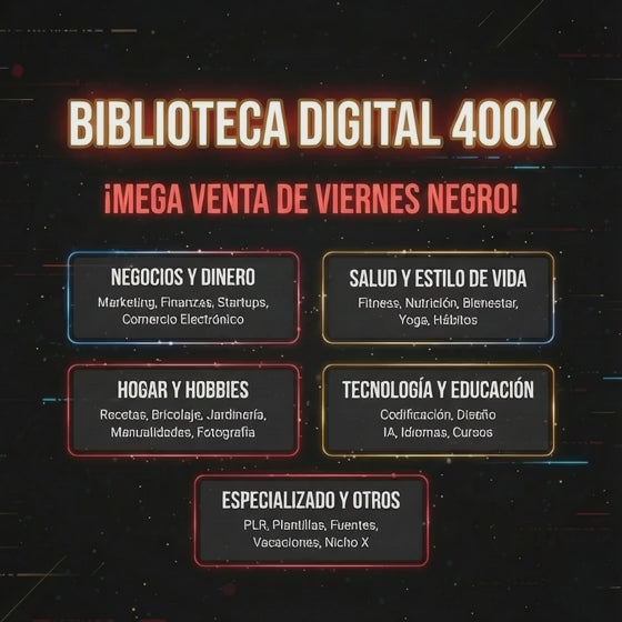 Biblioteca Digital de 400K para Negocios y Creación de Contenido